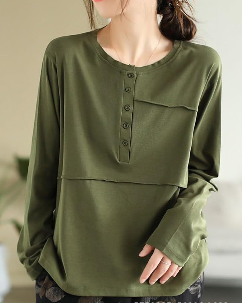 Amazon | [Muzly] カットソー Tシャツ レディース 長袖 トップス
